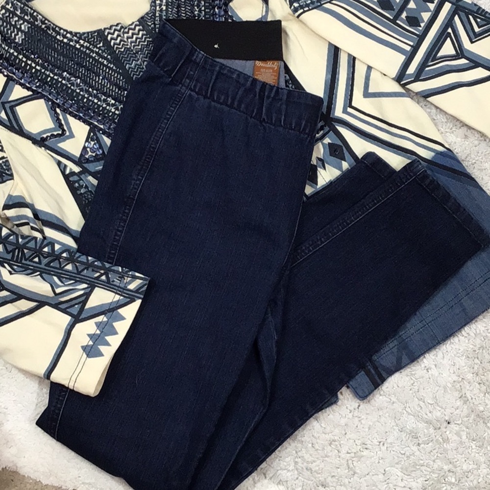 Miraclebody blue denim pull on skinny jeans 4